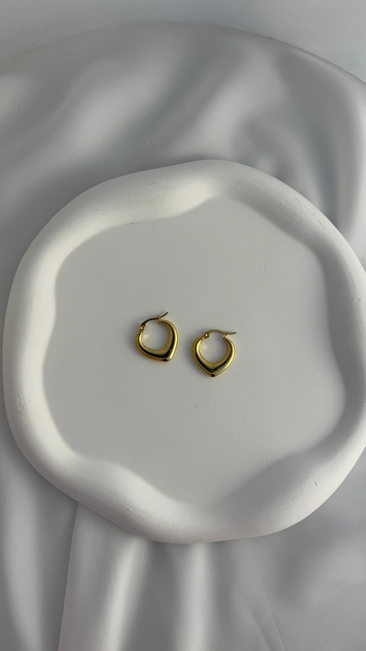 Sculpted Teardrop Luxe Hoop Earrings