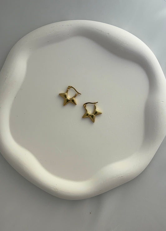Golden Glow Star Drop Earrings
