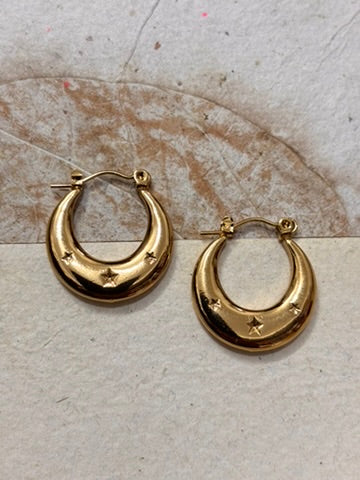 Stardust Crescent Hoops