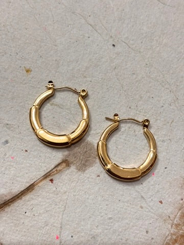 Bamboo Hoop Earrings