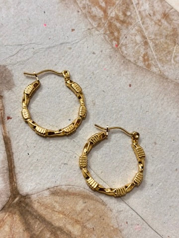 Twisted Vine Hoop Earrings