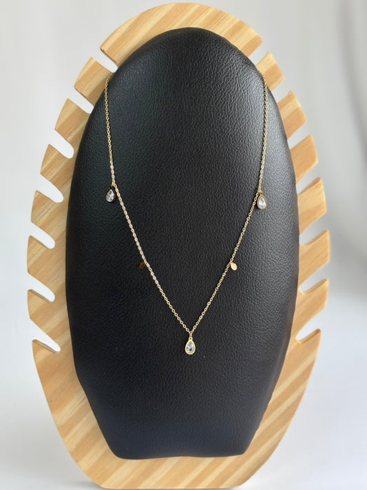 Teardrop Charm Chain Necklace