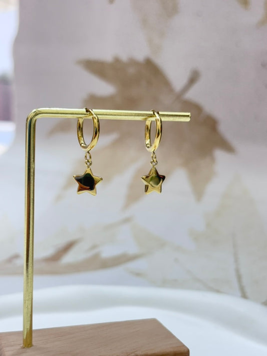 Starlight Gold Charm Dangler Earrings