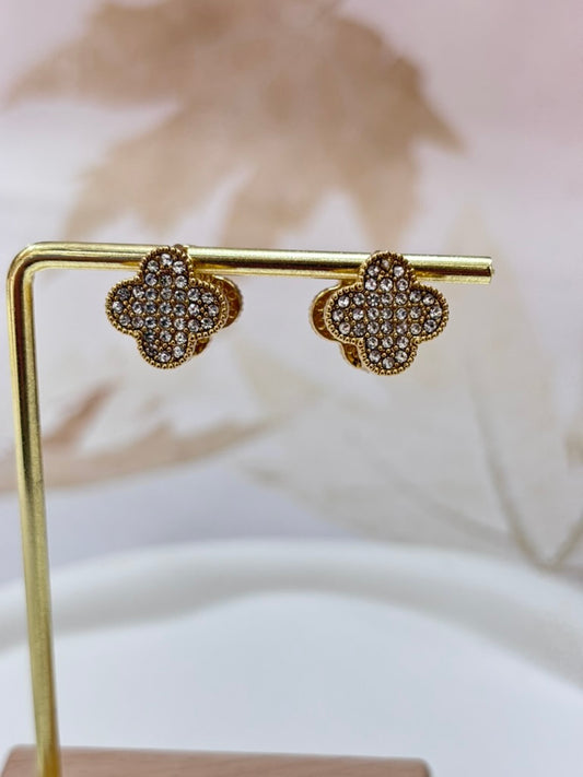Clover Crystal Studs