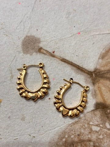 Petal Crown Hoop Earrings