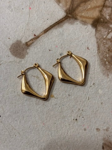 Molten V Hoop Earrings