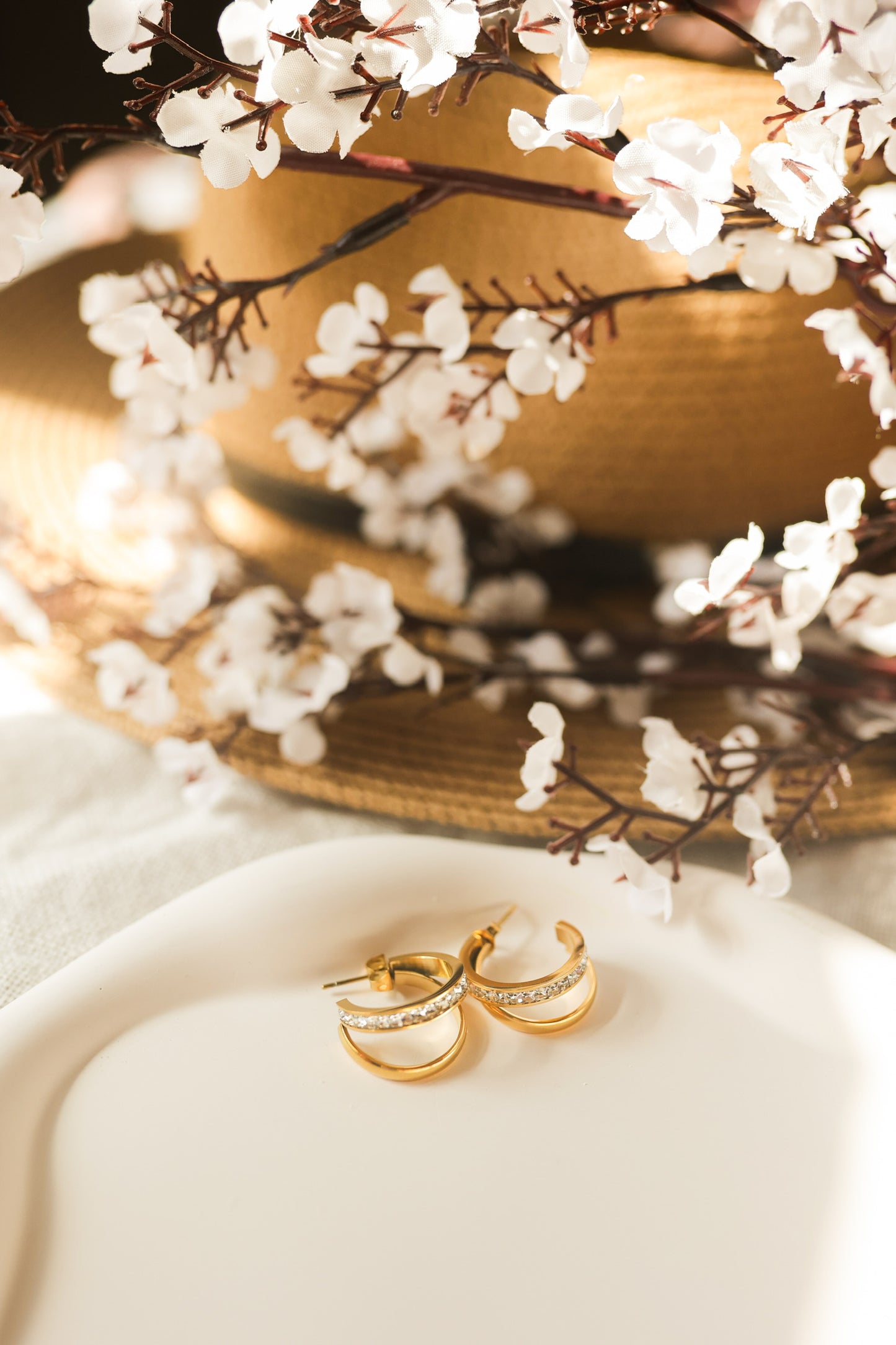 Duo Line Stud Hoops