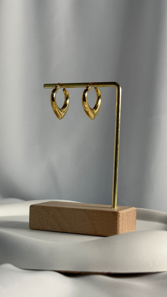 Sculpted Teardrop Luxe Hoop Earrings