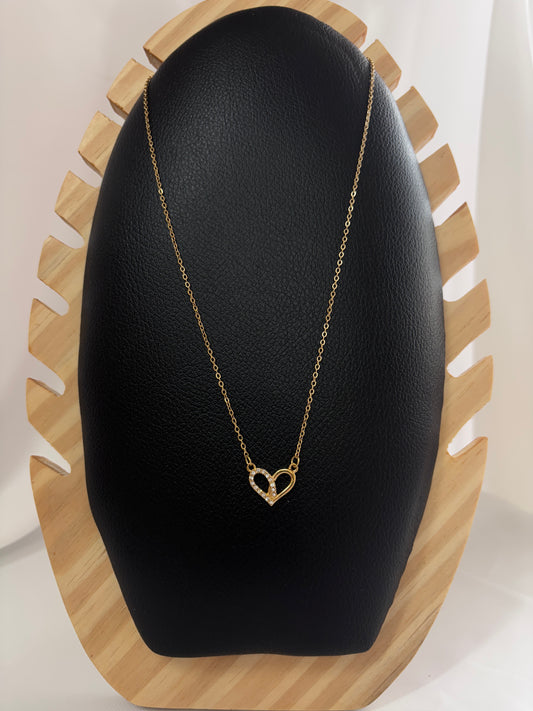 Golden Whisper Heart Necklace