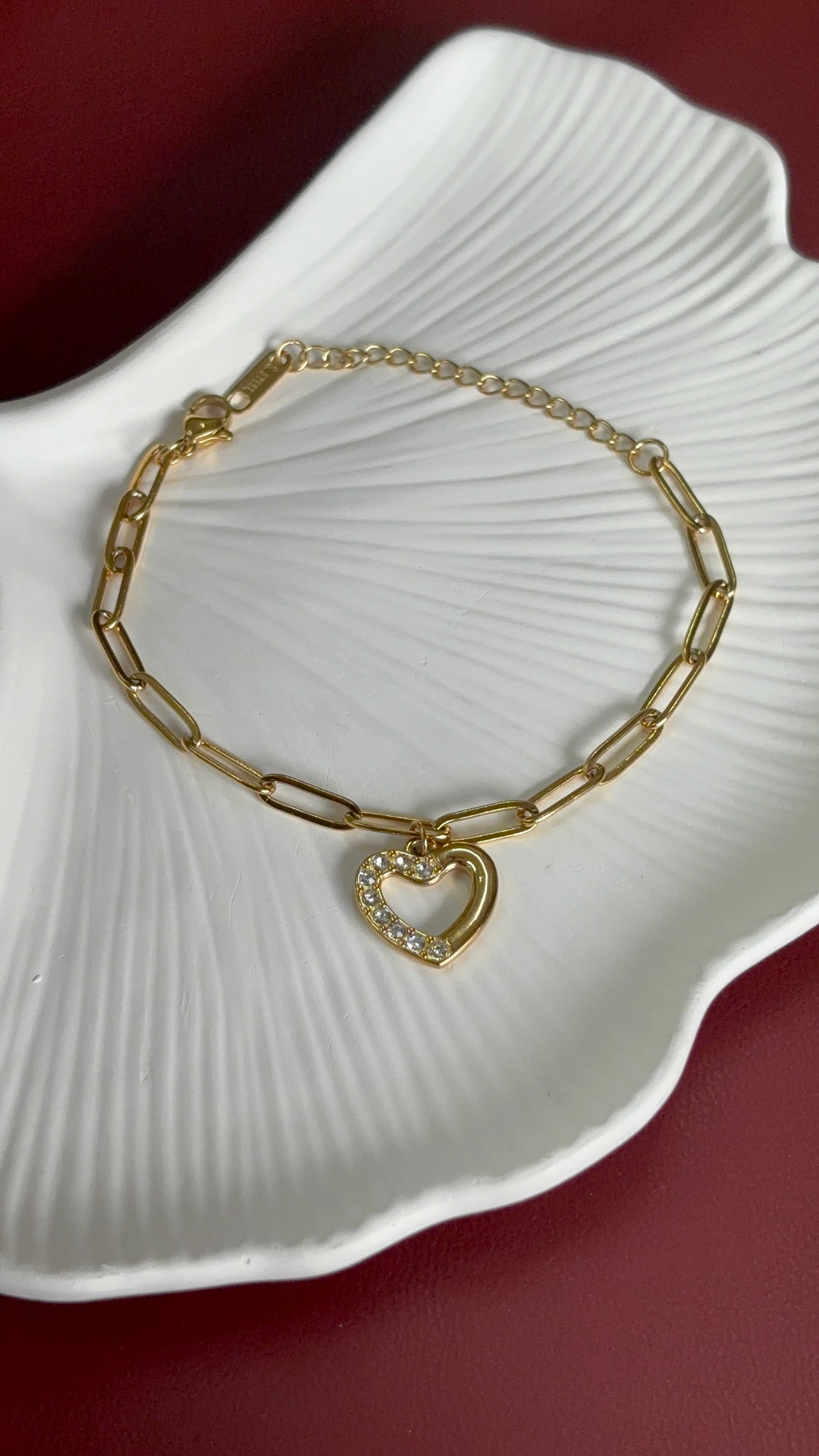 Linked Heart Charm Bracelet